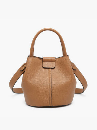 Farrah Bucket Bag w/ Top Handle & Inner Bag | M2528 : Black - The Edit LLC