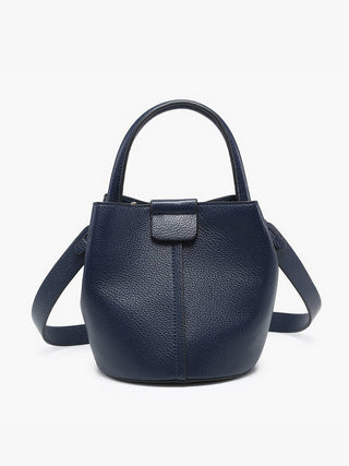 Farrah Bucket Bag w/ Top Handle & Inner Bag | M2528 : Black - The Edit LLC