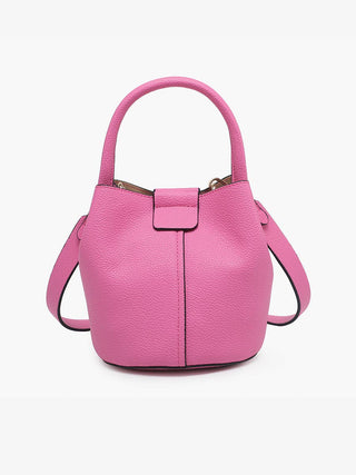 Farrah Bucket Bag w/ Top Handle & Inner Bag | M2528 : Black - The Edit LLC