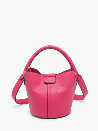 Farrah Bucket Bag w/ Top Handle & Inner Bag | M2528 : Cherry Lacquer - The Edit LLC