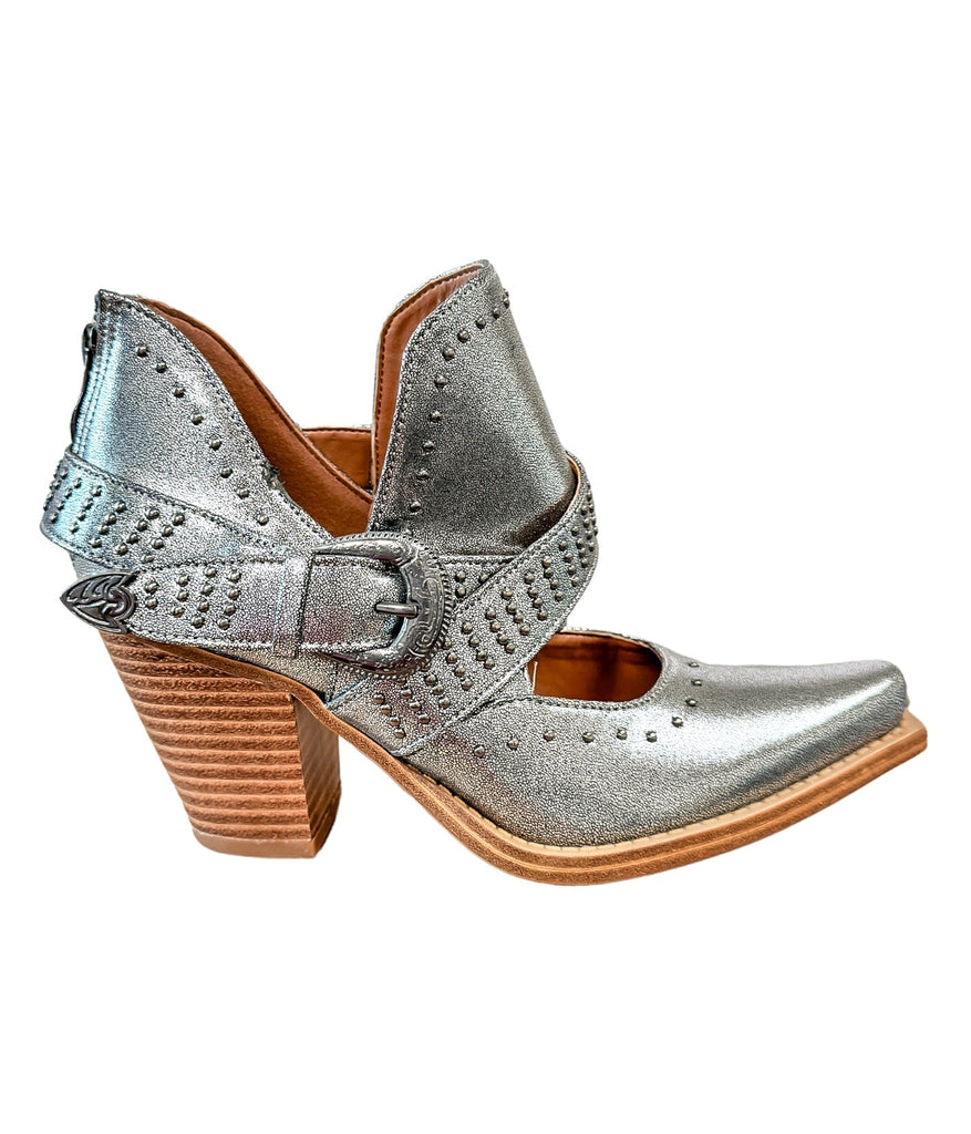 Fiona Ankle Boot in Silver - The Edit LLC