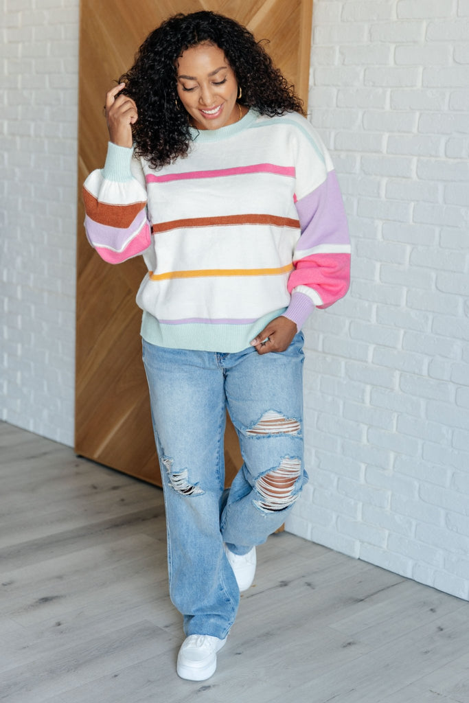 Flawless Features Striped Sweater - The Edit LLC