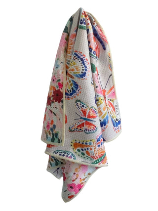 Floatie: Reversible Hand Towel: Cream/Pink / 19x29 in / Hand Towel - The Edit LLC