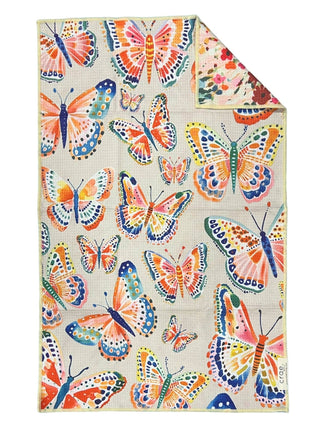 Floatie: Reversible Hand Towel: Cream/Pink / 19x29 in / Hand Towel - The Edit LLC