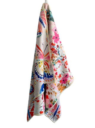 Floatie: Reversible Hand Towel: Cream/Pink / 19x29 in / Hand Towel - The Edit LLC