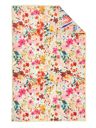 Floatie: Reversible Hand Towel: Cream/Pink / 19x29 in / Hand Towel - The Edit LLC