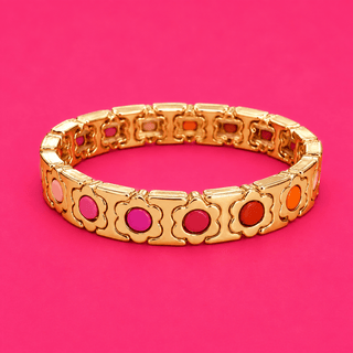 Flower Pop Pink Mix Stretch Bracelet - The Edit LLC