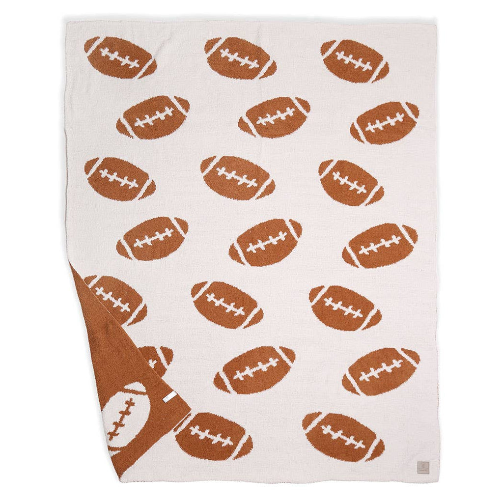 Football Patterned Throw Blanket - The Edit LLC