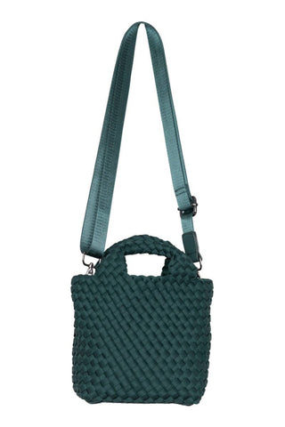 Forest Green Woven Bucket Bag: Forest Green - The Edit LLC