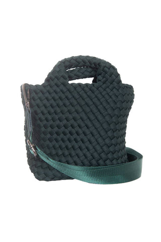 Forest Green Woven Bucket Bag: Forest Green - The Edit LLC