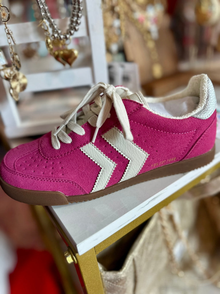 Fuchsia Neevan Lace Up Sneaker - The Edit LLC