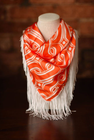 Game Day Fringe Scarf: Maroon and Black - The Edit LLC