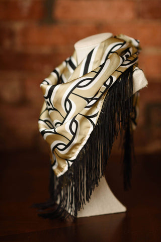 Game Day Fringe Scarf: Maroon and Black - The Edit LLC