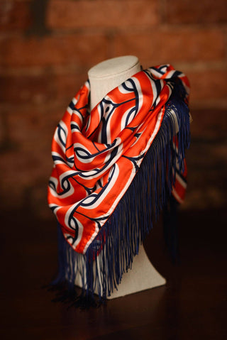 Game Day Fringe Scarf: Maroon and Black - The Edit LLC
