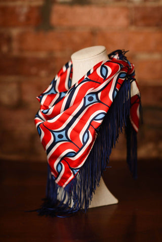 Game Day Fringe Scarf: Maroon and Black - The Edit LLC