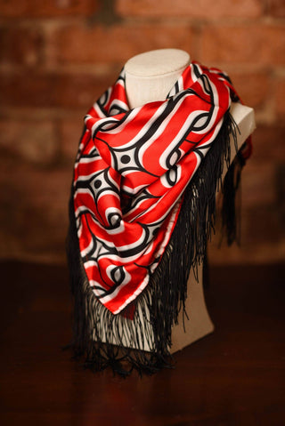 Game Day Fringe Scarf: Maroon and Black - The Edit LLC