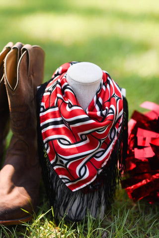 Game Day Fringe Scarf: Orange and Navy - The Edit LLC