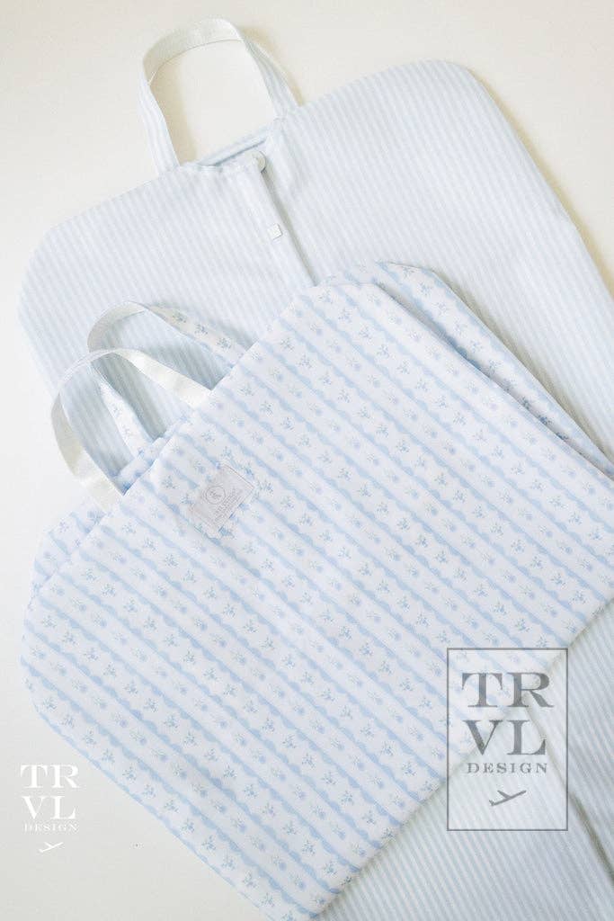 Garment Bag - Ribbon Floral Blue *New!: Ribbon Floral Blue - The Edit LLC