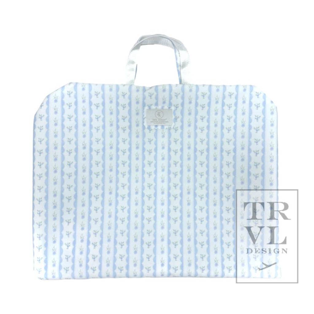 Garment Bag - Ribbon Floral Blue *New!: Ribbon Floral Blue - The Edit LLC