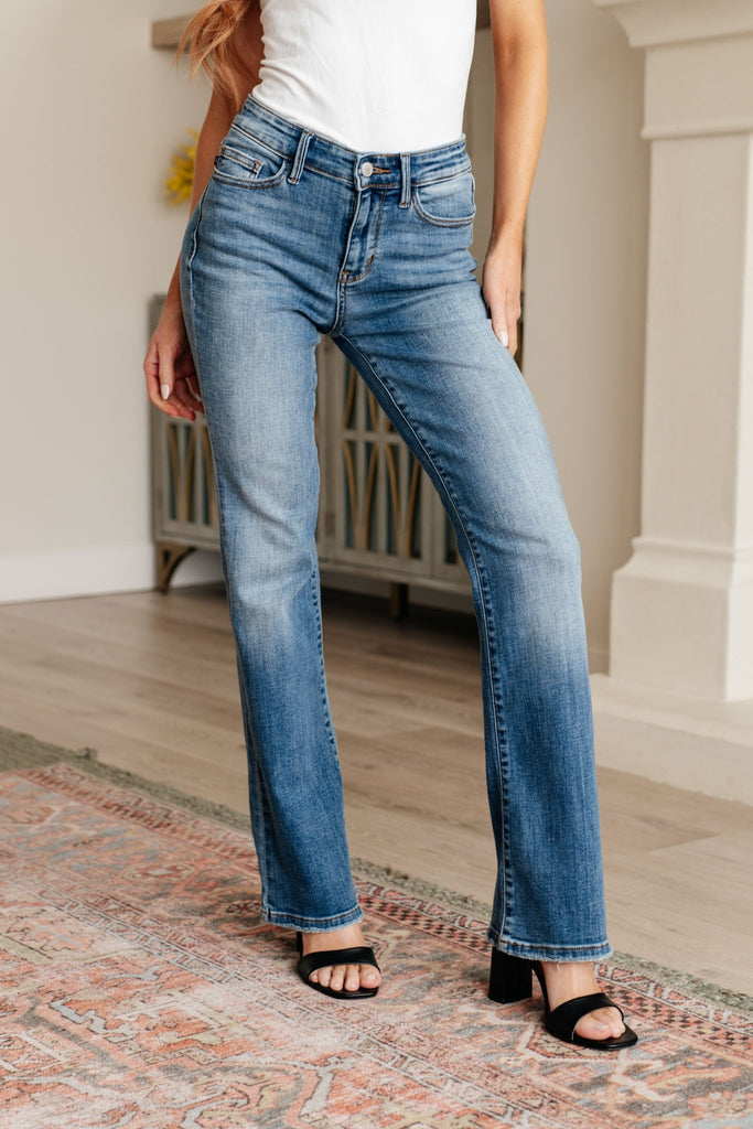 Genevieve Mid Rise Vintage Bootcut Jeans - The Edit LLC