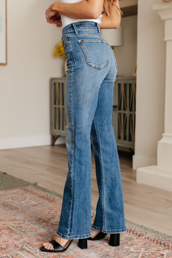 Genevieve Mid Rise Vintage Bootcut Jeans - The Edit LLC