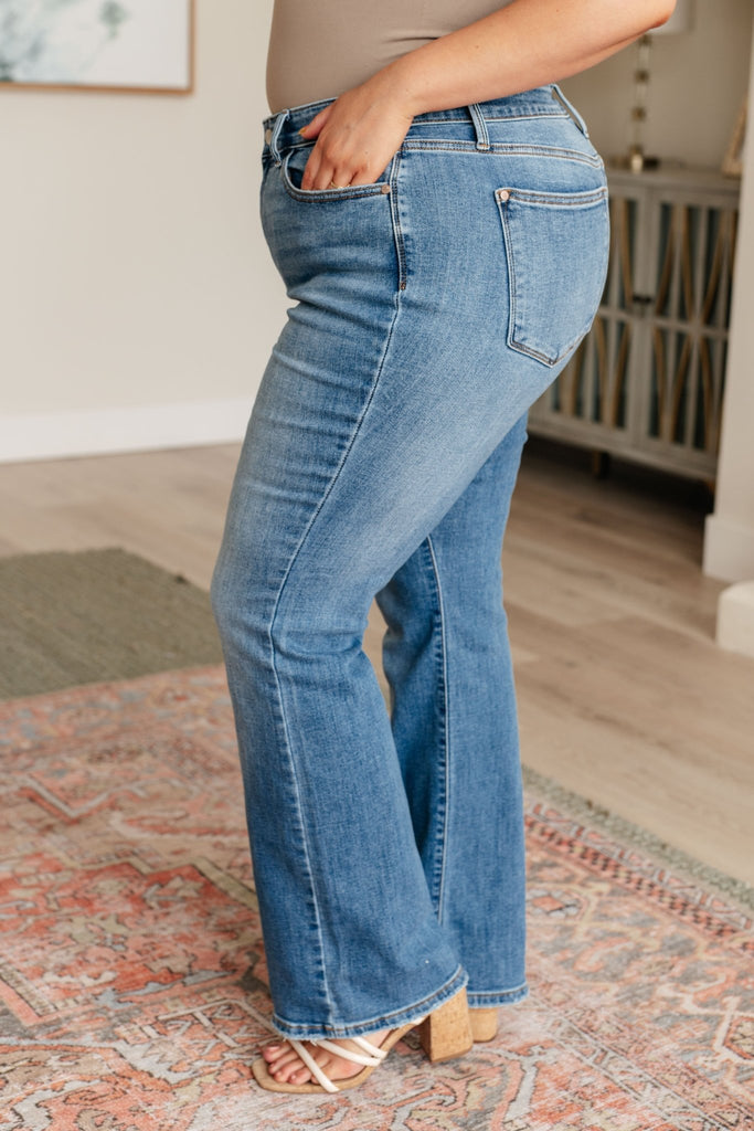 Genevieve Mid Rise Vintage Bootcut Jeans - The Edit LLC