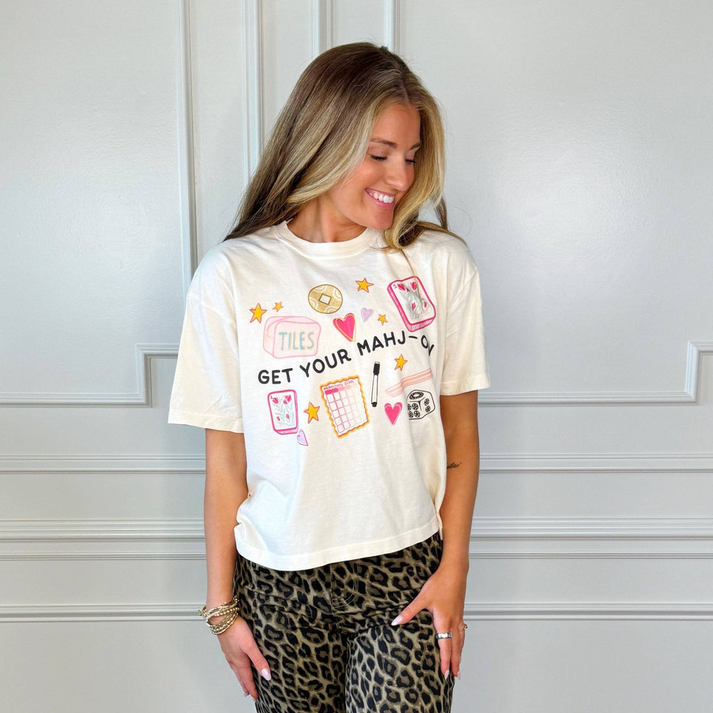 Get Your Mahj - On Crop Tee - The Edit LLC