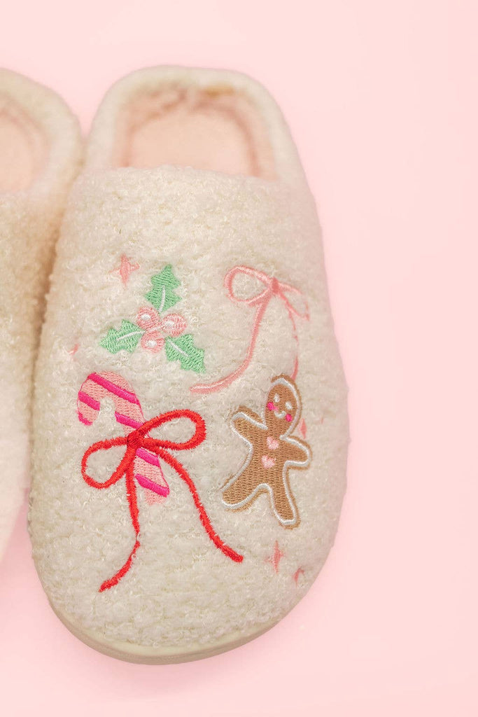 Gingerbread Bows - Christmas Sweets Slippers - The Edit LLC
