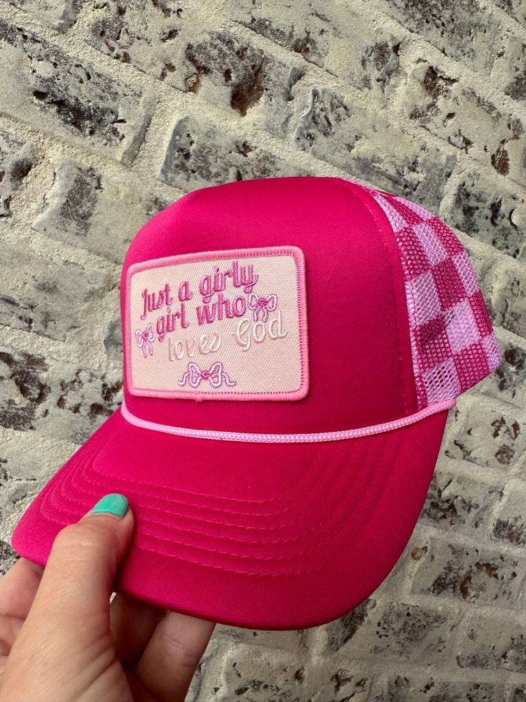 Girl Who Loves Jesus Trucker Hat - The Edit LLC