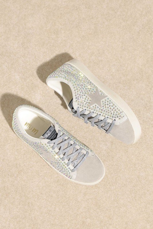 Glam Rhinestone Star Sneakers - The Edit LLC