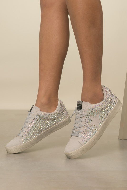 Glam Rhinestone Star Sneakers - The Edit LLC