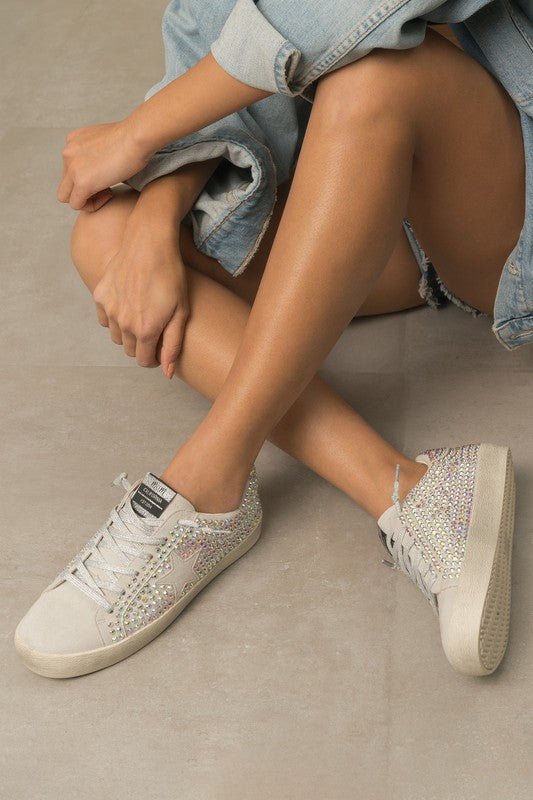 Glam Rhinestone Star Sneakers - The Edit LLC