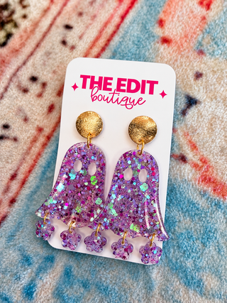 Glitter Ghost Earrings - The Edit LLC