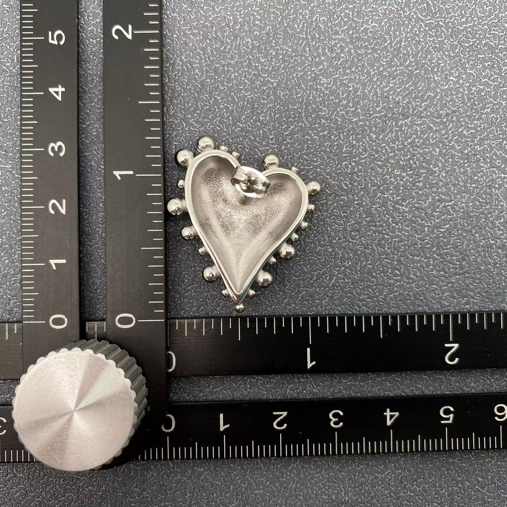 Glossy Two - tone Heart 18K Gold Plated SS Post Earrings - FGS - The Edit LLC