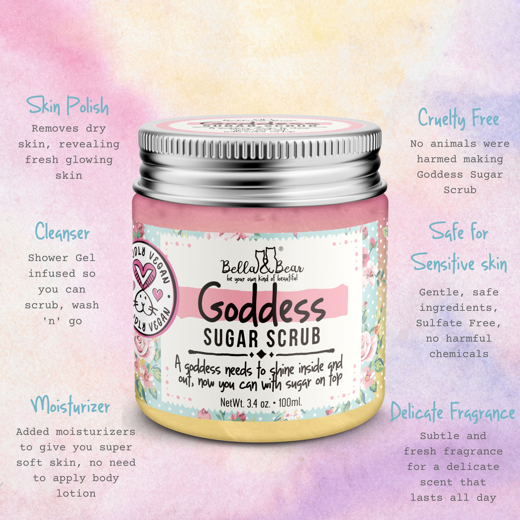 Goddess Sugar Scrub, Body Scrub Mini | Stocking Stuffer - The Edit LLC