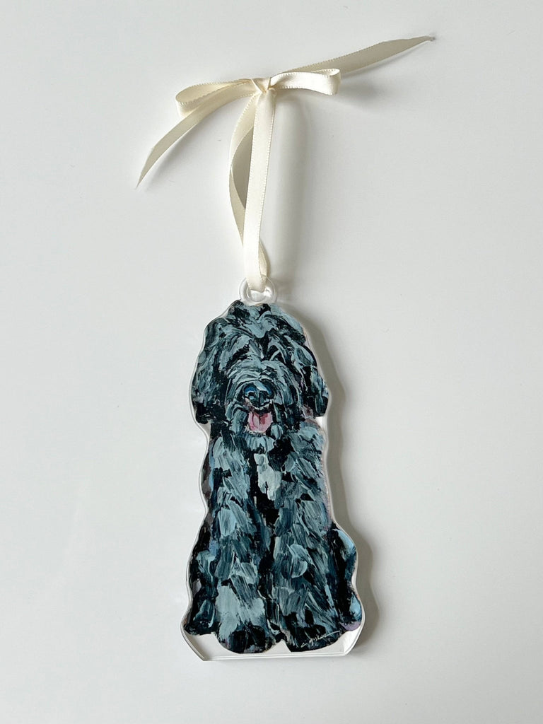 "Goldendoodle Black Shaggy" ornament - The Edit LLC