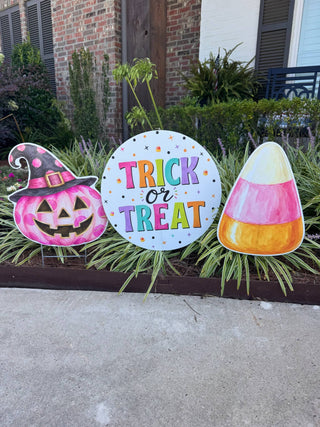 GROOVY Pop- Candy Corn Pink: Yard Sign - The Edit LLC