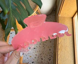 Hair Claw Clips: Jelly pink - The Edit LLC