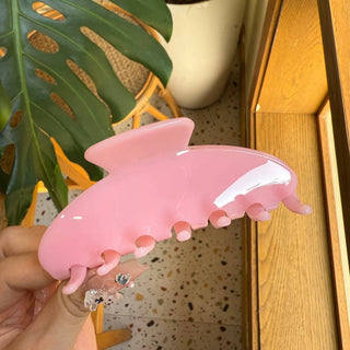 Hair Claw Clips: Jelly pink - The Edit LLC