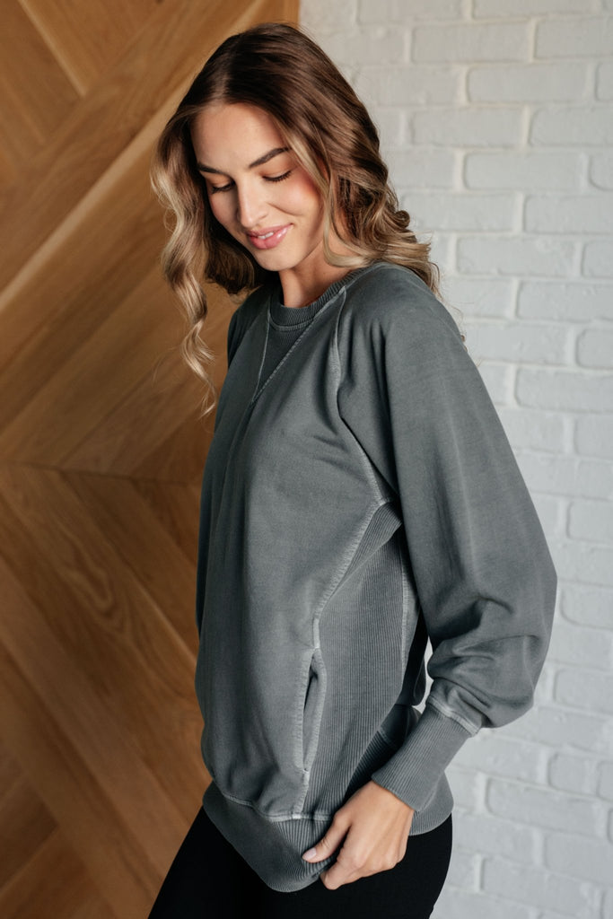 Hands Down Favorite Sweatshirt in Ash Jade - The Edit LLC