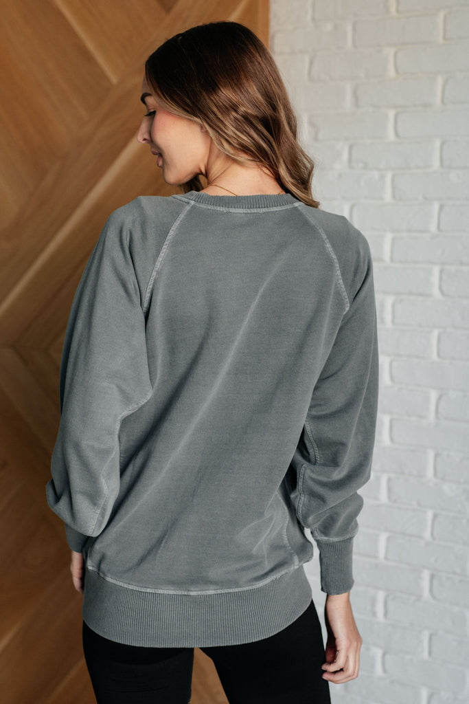 Hands Down Favorite Sweatshirt in Ash Jade - The Edit LLC