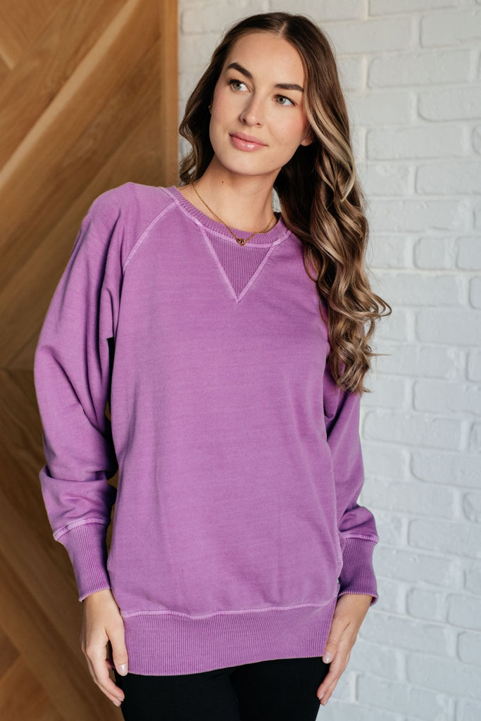 Hands Down Favorite Sweatshirt in Light Plum - The Edit LLC