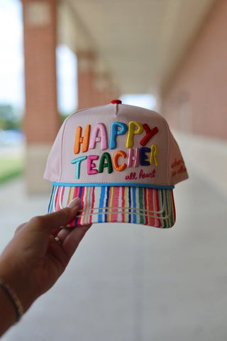 Happy Teacher Trucker Hat - The Edit LLC