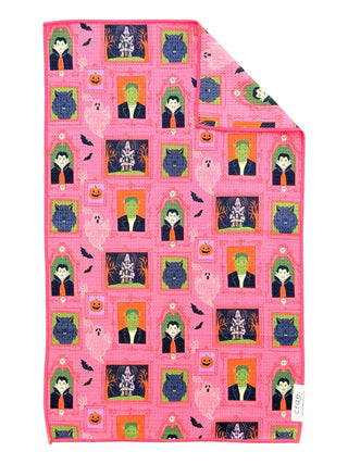 Haunted Portraits: Double-Sided Hand Towel: Pink / 17x27 in / Hand Towel - The Edit LLC