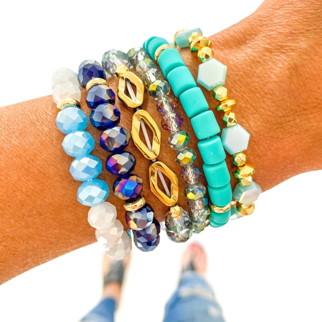 Havana Bracelet Stack: Fits 7" Wrist Comfortably - Standard Size / On Bracelet Cards - The Edit LLC