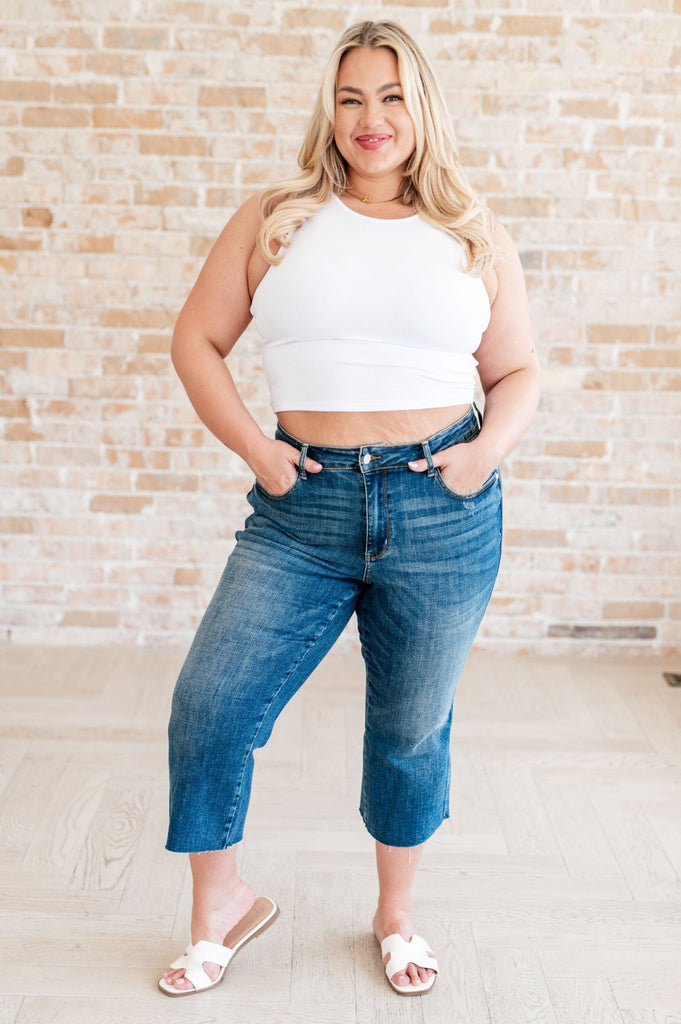 Hayes High Rise Wide Leg Crop Jeans - The Edit LLC