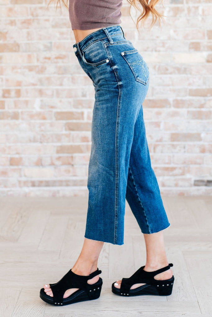 Hayes High Rise Wide Leg Crop Jeans - The Edit LLC