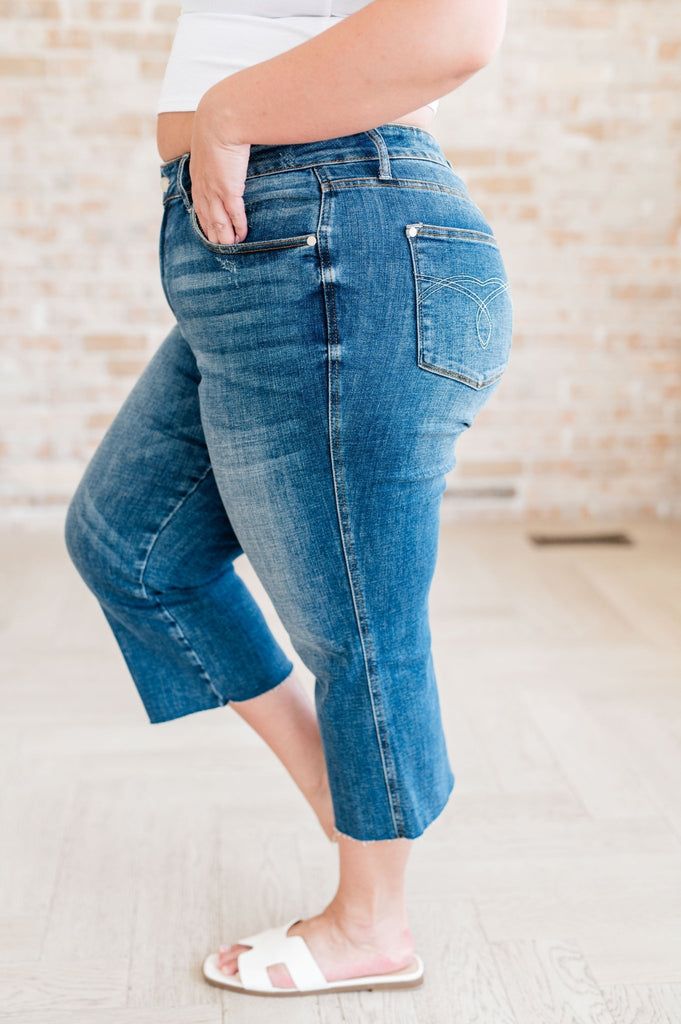 Hayes High Rise Wide Leg Crop Jeans - The Edit LLC