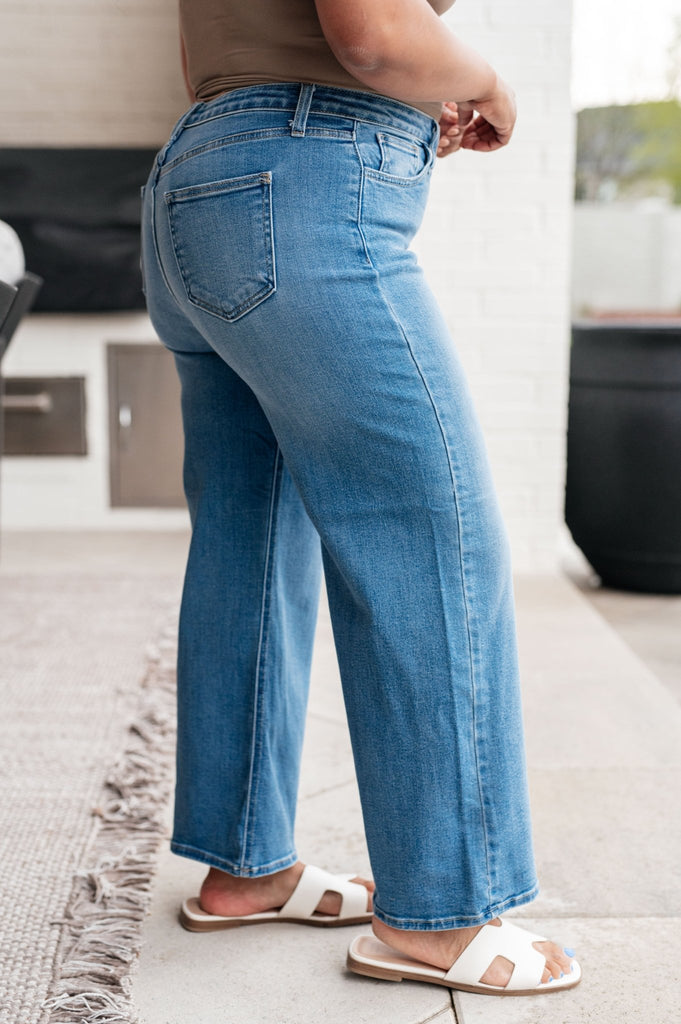 Hayes High Rise Wide Leg Crop Jeans - The Edit LLC