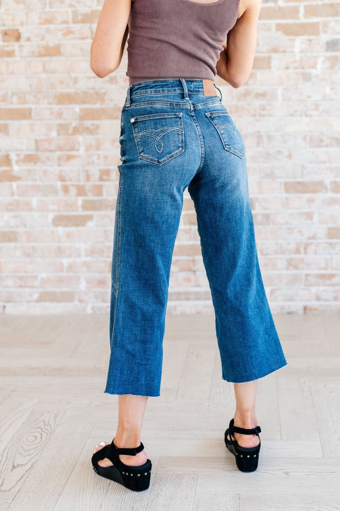 Hayes High Rise Wide Leg Crop Jeans - The Edit LLC